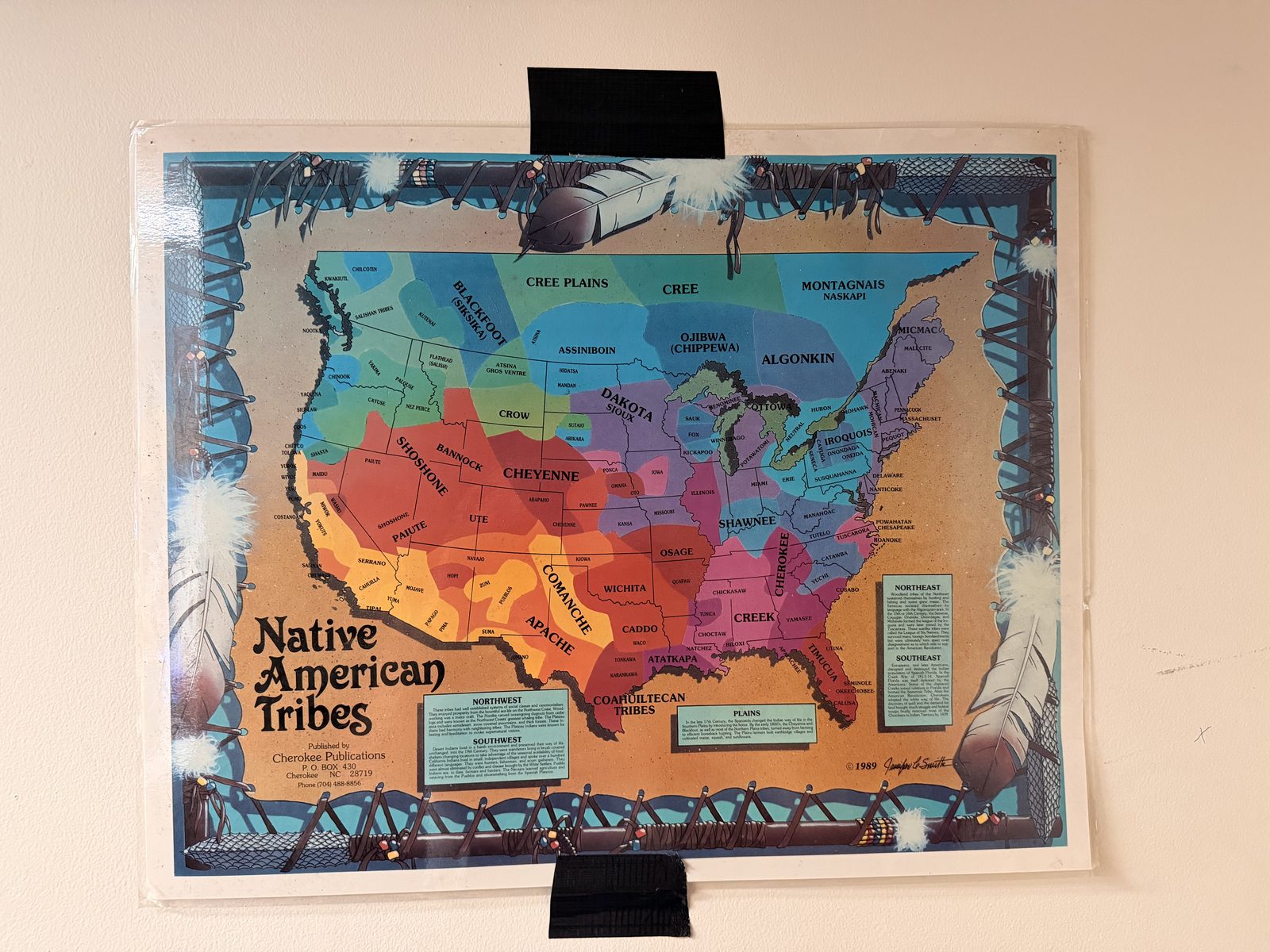 A colorful map of Native American tribes displayed at TRII